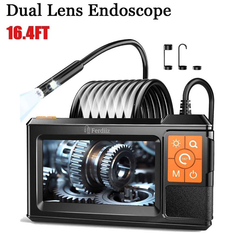 1080P HD LCD Industrial Endoscopes Borescope 4.3inch 8mm Inspection Snake Camera