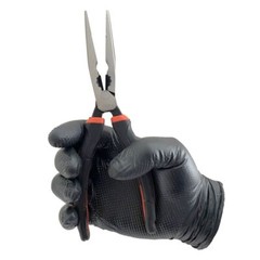 6 MIL BLACK NITRILE GLOVES WITH RAISED DIAMOND TEXTURE, HEAVY DUTY CASE OF 1000