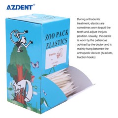 5000pcs Orthodontic Dental Elastics Band Animal images Fox Rabbit Squirrel