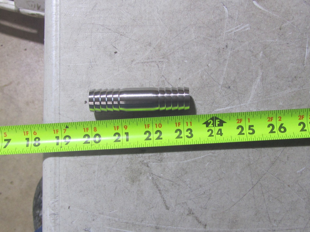 304 Stainless Steel Hose Barb Fitting 3/4″ x 3/4″ Coupling Union Splice