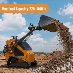 Landhonor New Mini Skid Steer 23HP Compact Track Loader Hydraulic Guided Drive