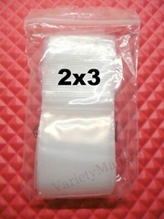 200 Small Clear Seal-Top 2×2 & 2×3 Reclosable Plastic Bags 2Mil Jewelry Baggies