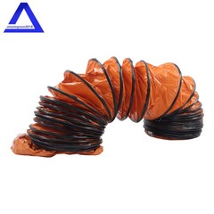 12″ × 25FT PVC Flexible Duct Hose for Ventilator Blower Fan w/ Rope & D-Ring