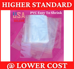 500 pcs 6.5X9″ CD, DVD, PVC Shrink Film Wrap Flat Bag Heat Shrinking Packaging