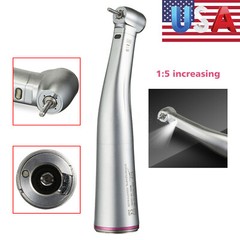 YABANG Dental 1:5 Increasing Contra Angle Optic LED Handpiece Fit Electric Motor