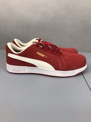 Puma Shoes Men’s 9 Safety Toe Work Slip Resistant Red Suede Low Top Lace Up New