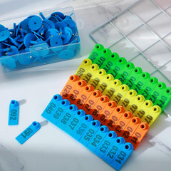 400 Pcs Livestock Ear Tags for Sheep Goat Cattle 001-100 Number Plastic Sheep Ea