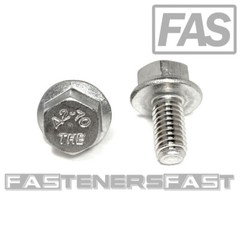 (25) M6 x 1.00 x 12 Stainless Steel DIN6921 A2 Hex Flange Bolts M6x12mm Flange