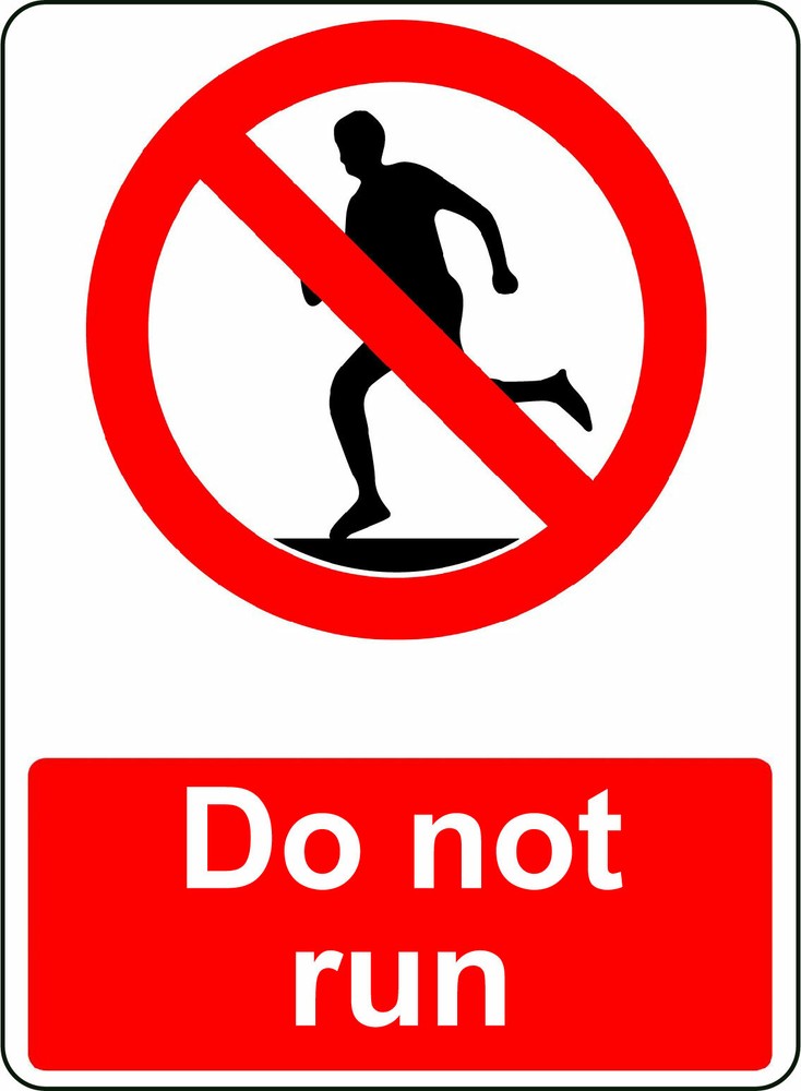 DO NOT RUN OSHA DECAL SAFETY SIGN STICKER 3M USA MADE