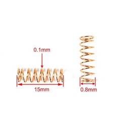 Miniature Compression Spring Brass Wire 5mm – 40mm Length 0.1mm – 1.2mm Diameter