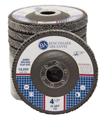 50 Pack 4.5” x 7/8″ Jumbo 60 Grit Zirconia Flap Disc Grinding Wheels T29