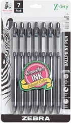 Zebra Pen Z-Grip Retractable Ballpoint Pen, 1 Count (Pack of 7), Black C
