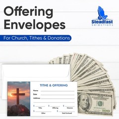 Christian Church Tithing Envelopes SelfSeal 6.5×3.5″ Modern 500 PCS