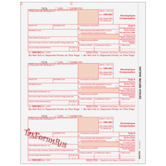 2024 IRS Tax Form 1099-NEC Laser 6 recipients+(1)1096 #NECS405 – 3UP 4pt NO Env
