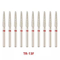 50 Pcs Dental TR-13F 856/016F Round End Taper Fine Grit High Speed Diamond Burs