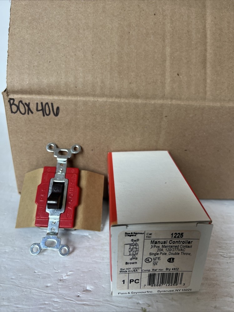 Pass & Seymour 1225-L Manual Control 3 Pos Maintained Contact Double Throw