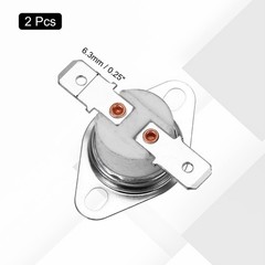 2 Pcs KSD301 Thermostat 155°C/311°F 16A NC Adjust Snap Disc Temperature Switch