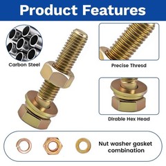 1020PCS Grade 8.8 Metric Bolt Assortment Kit -M4 M5 M6 M8 Heavy Duty Hex Bolts