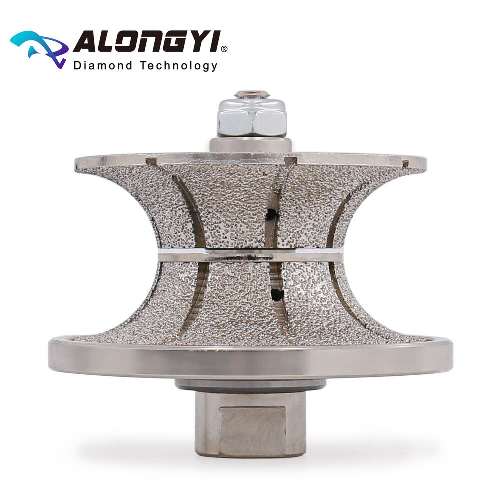 V-Shape 40mm1-1/2″ Full Bullnose Rough Diamond Profiler with 5/8-11 Threads