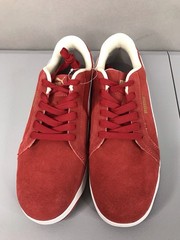 Puma Shoes Men’s 9 Safety Toe Work Slip Resistant Red Suede Low Top Lace Up New