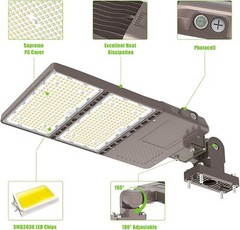 320W LED Parking Lot Light Outdoor Street Security Shoebox Lighting Dusk To Dawn
