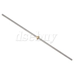 L500mm Stainless Steel Lead Screw and Connector 2mm Lead for Machine Tool