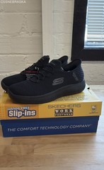 Skechers Work Squad SR Myton Hands Free Slip-ins Black Men’s Size 9 DS