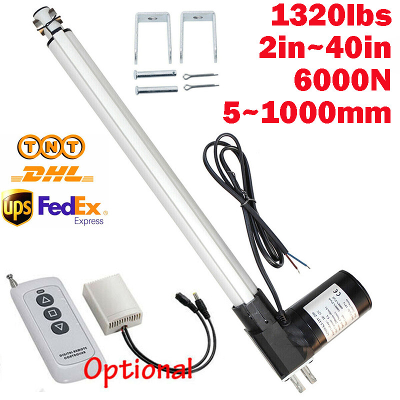 6000N 1320lbs 12V Heavy Duty Linear Actuator 2″ – 40inch 1000MM Stroke Electric