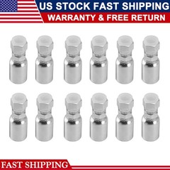 12pcs 3/8″ Hose x 3/8″ JIC 37° Female Hydraulic Hose End Swivel Crimp Fittings
