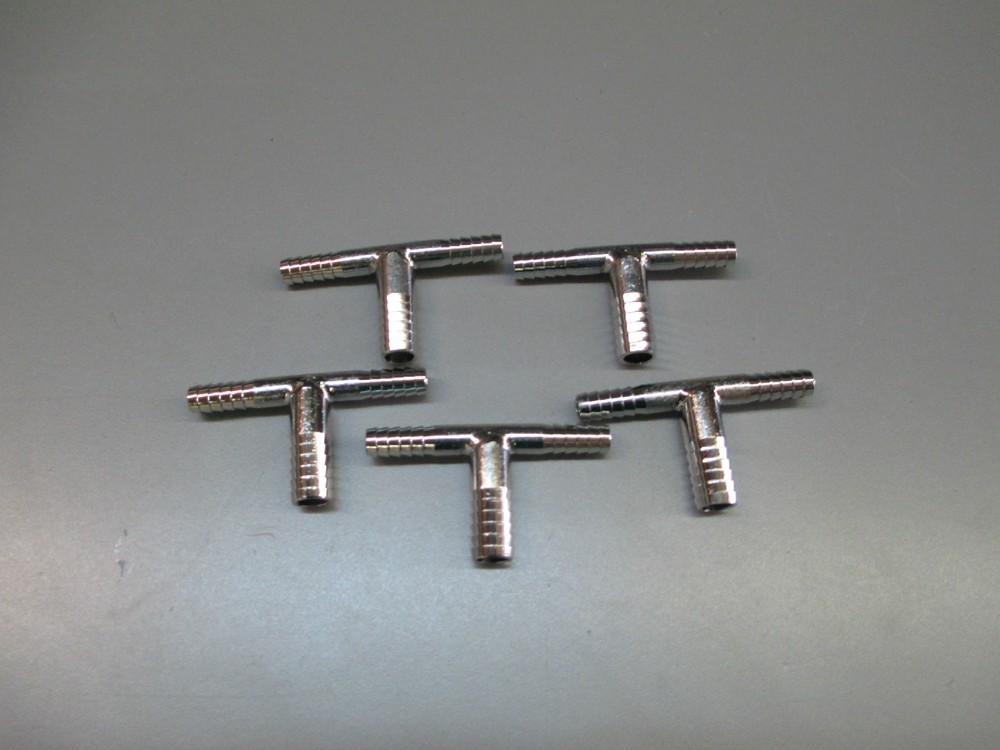 (5) 1/4″ x 1/4″ x 3/8″ BARB TEES STAINLESS FITTINGS