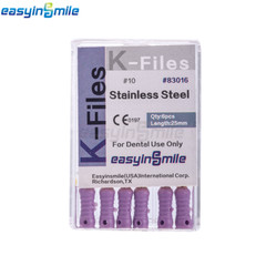 60pc Dental Endo Root Canal File K-files 25mm Stainless Steel #6#8#10 Hand Files