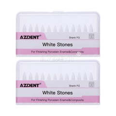 Dental Mounted White Polishing Stones Flame shape FG bur Arkansas Stone Points