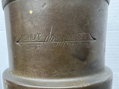 USN Navy Akron Brass Fire Nozzle Mist Stream 3” x 10 1/2” 7lbs