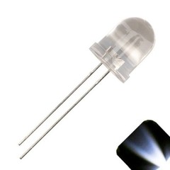 10 x LED 10mm Cool White Ultra Bright Water Clear Round Top LEDs Light RC Car