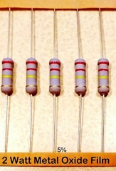 5 PCS 2Watt Metal Oxide Film Resistors 2W Resistor 5% YOU CHOOSE VALUE