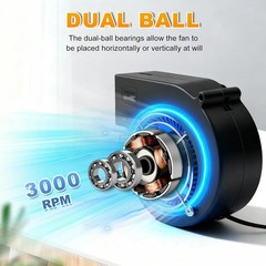 110V Variable Speed BBQ Blower Fan for Grill Fireplace Wood Stove