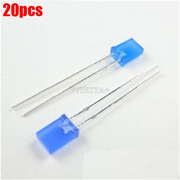 20Pcs Emitting Diode Blue Light 2X5X7MM Rectangle Led Blue Color Ic New fv