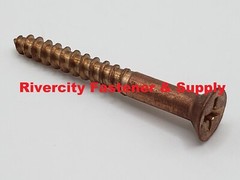 #8×1-1/2″ Silicon Bronze Flat Head Wood Screws Frearson Drive 8 x 1-1/2 #8 x 1.5