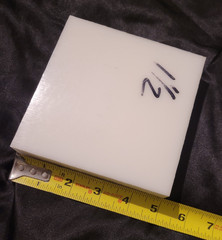 Natural White Delrin 1 1/2 x 5 x 5 (1 .500 x 5.000 x 5.000 INV#X-5