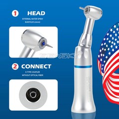 SEASKY Dental Low Speed Contra Angle Handpiece Push Button Fit FG 1.6mm Bur PAG