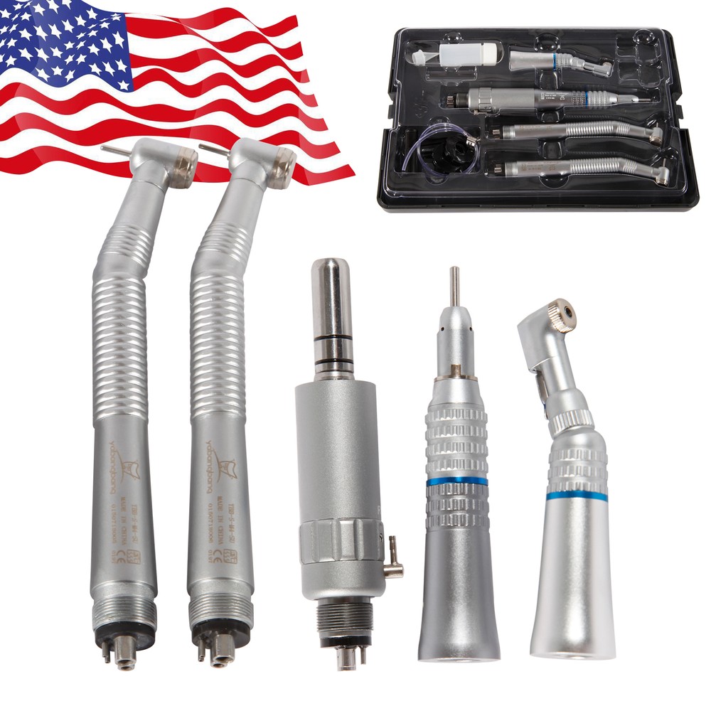 USA NSK Style Dental High & Low Speed Handpiece Kit Turbine 4Hole NEW MX