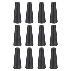 uxcell 12 Pcs Silicone Rubber Tapered Plug, 4mm to 8mm 8mm, Black