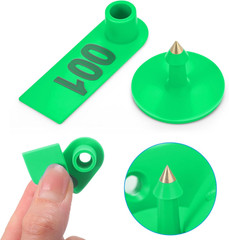 400 Pcs Livestock Ear Tags for Sheep Goat Cattle 001-100 Number Plastic Sheep Ea