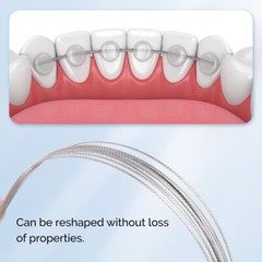 Dental Orthodontic Retainer Wire Bracket Lingual Flat Straight Stainless Steel