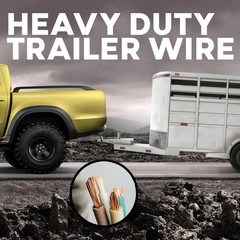 BEST CONNECTIONS 4 Way Trailer Wire 50 Feet – Heavy Duty 14 Gauge 4 Conductor…