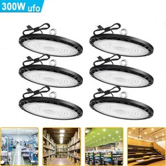 6Pack 300W UFO Led High Bay Light Commercial Industrial Warehouse Led Shop Light