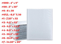 All Sizes 1-500 Poly Bubble Mailers Padded Envelopes Shipping Mailing Bags