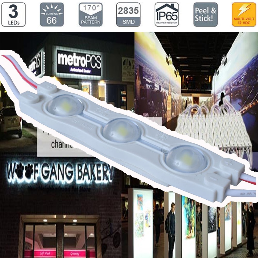200PCS Waterproof LED Module 0.72W White light SMD 2835 DC12V Sign Light