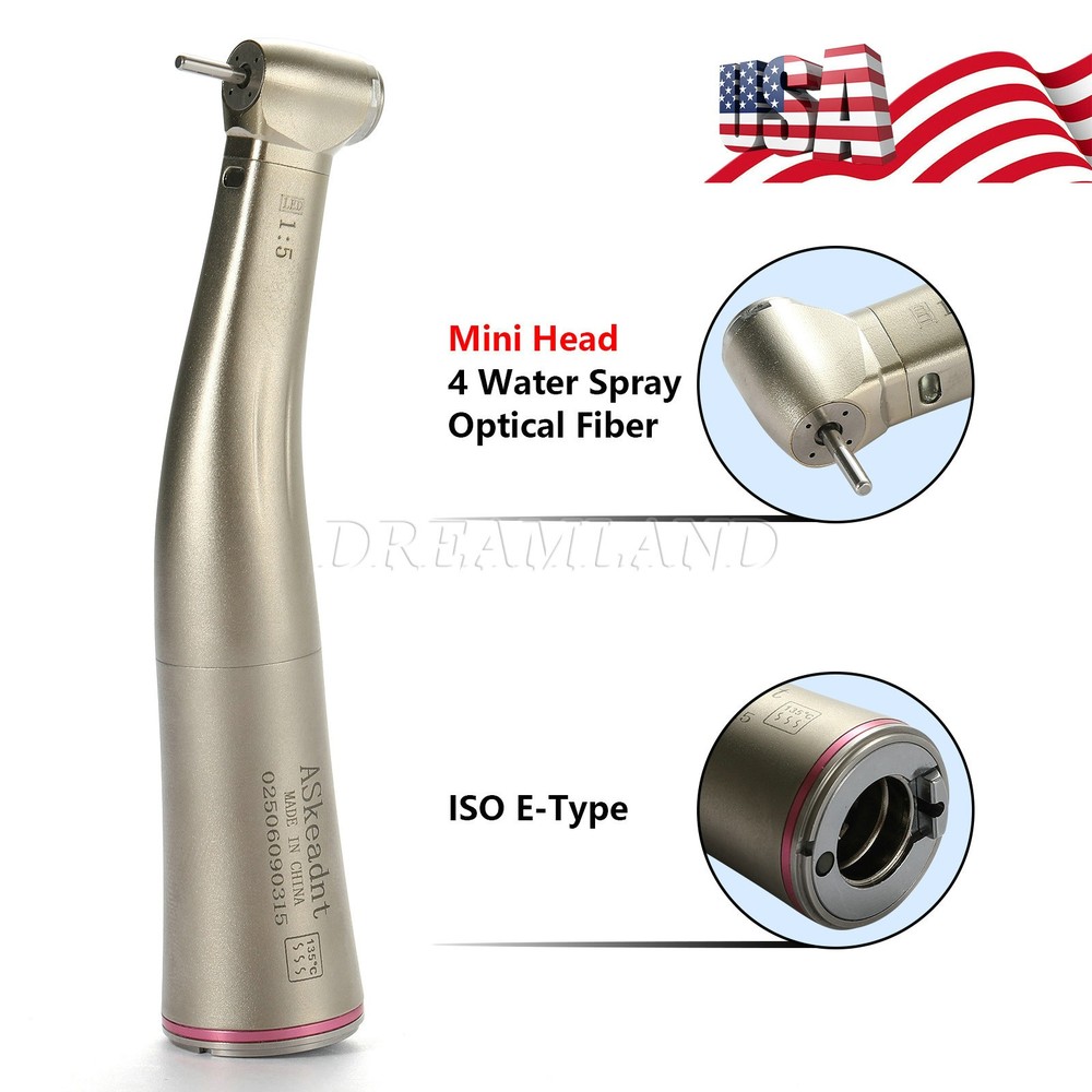 ASkeadnt Mini Head High Speed Attachment Contra Angle 1:5 Electric