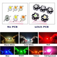 3W watts High Power SMD LED COB Chip Lights Beads White Red Blue Green With PCB